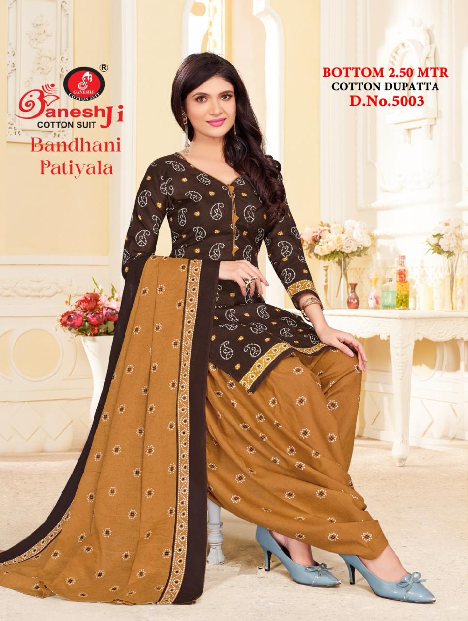 Bandhani Vol 5 By Ganeshji Patiyala Cotton Dress Material Wholesale Market in Surat
